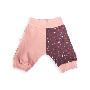 pantalon pour bébé prématuré rose, violet, fleurs
